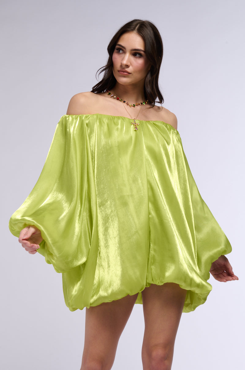 RENEE OVERSIZED SATIN MINI DRESS