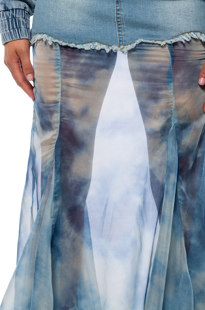 HEAD IN THE CLOUDS MAXI SKIRT