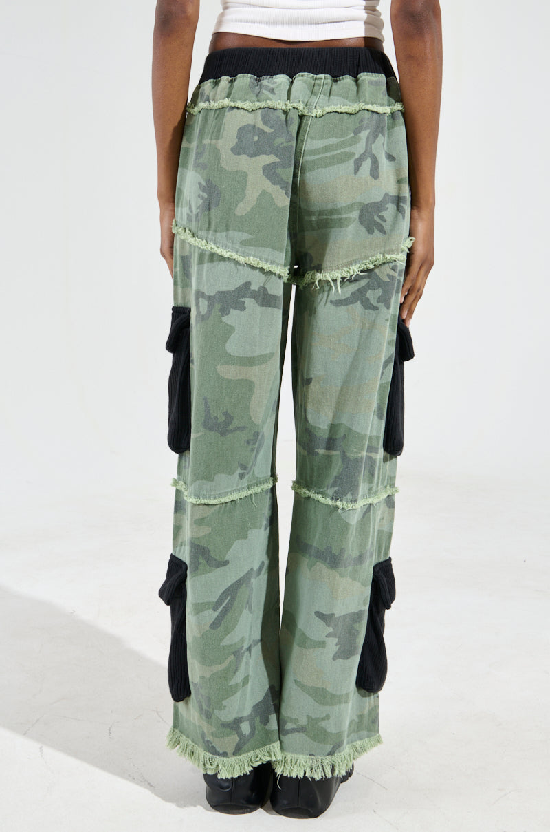 CADET MIXED MEDIA WIDE LEG PANT