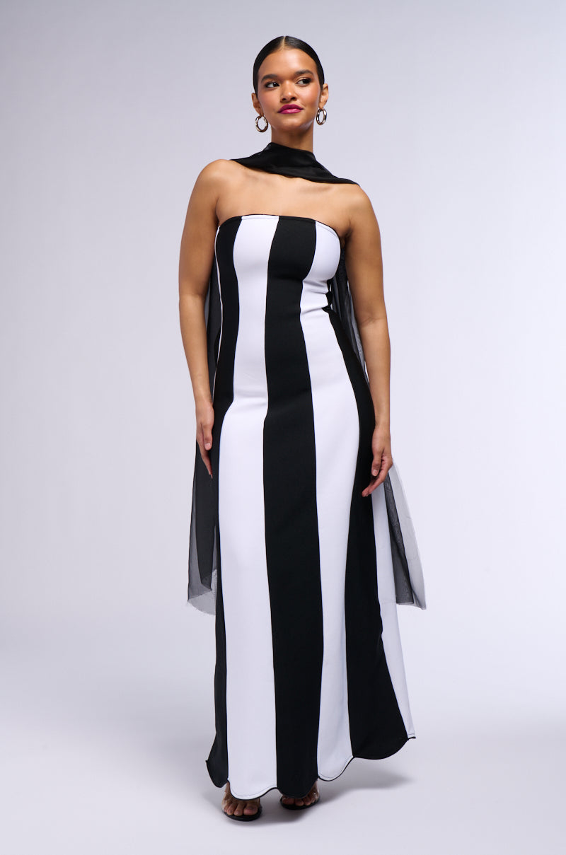 RING LEADER STRIPED MAXI DRESS