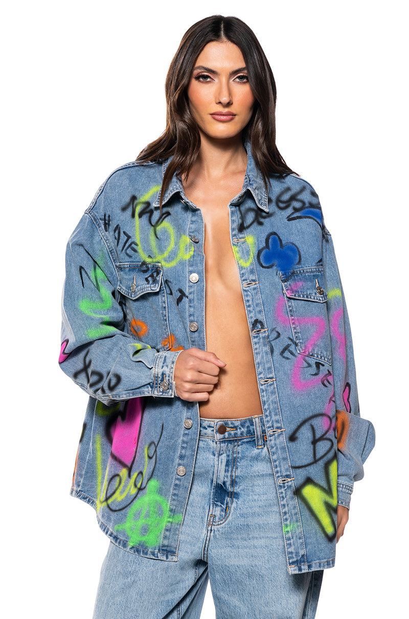 HEAVY HITTER OVERSIZED DENIM JACKET