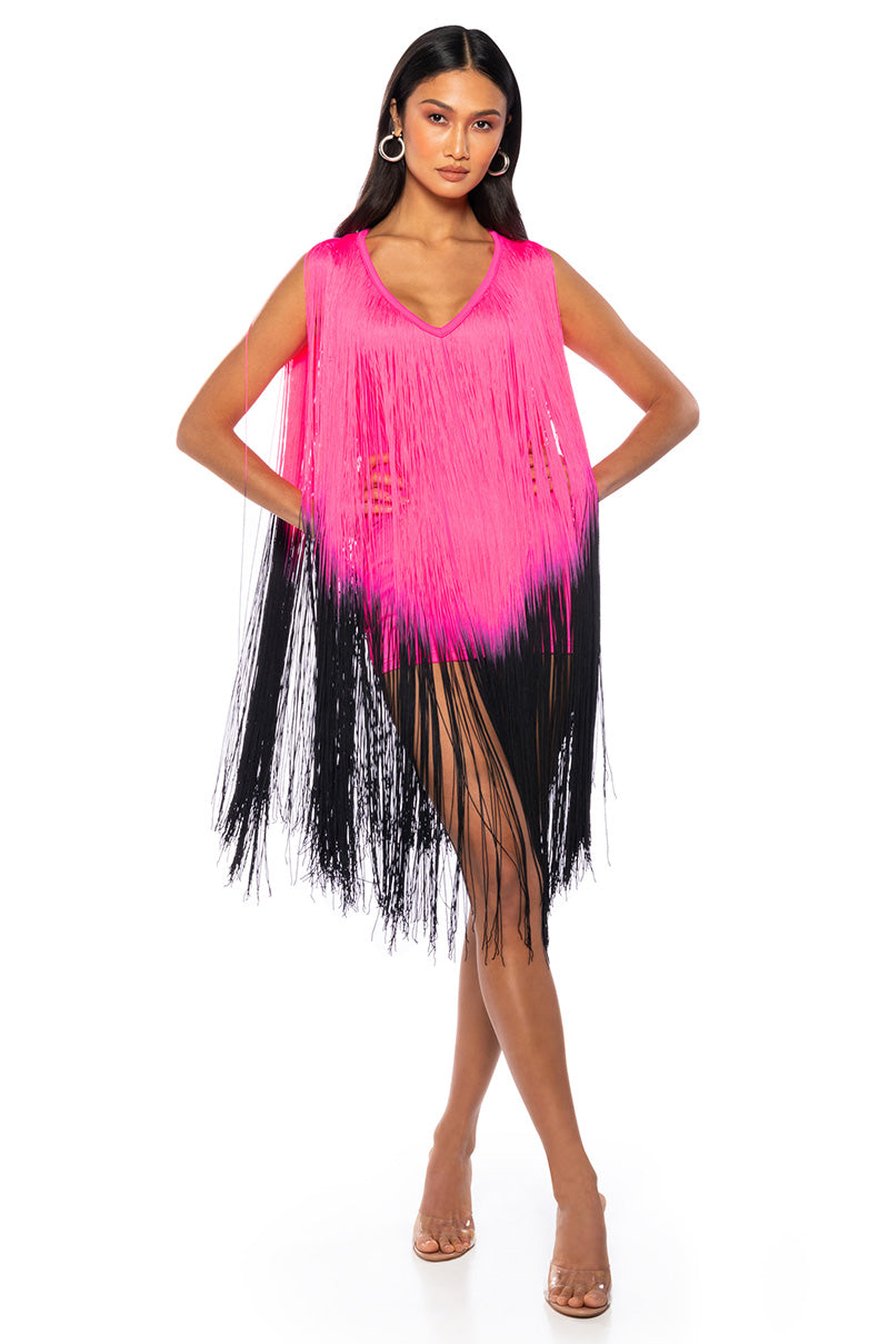 FLAPPER FRINGE MINI DRESS