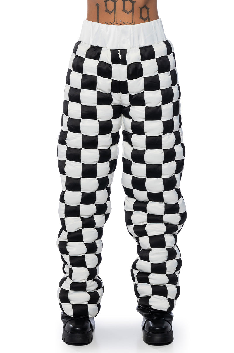 CHECKMATE WOVEN JOGGER