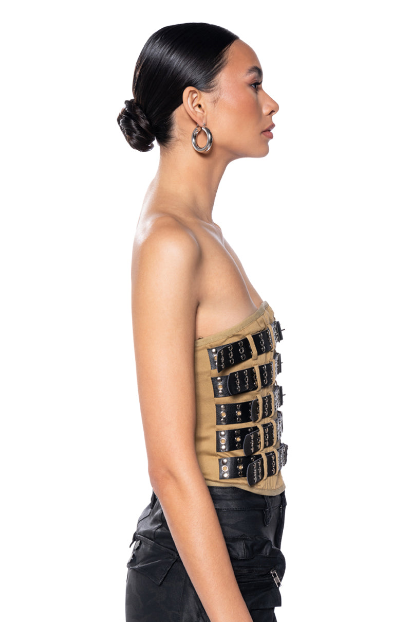 UNWAVERING FAITH BUCKLE TUBE TOP