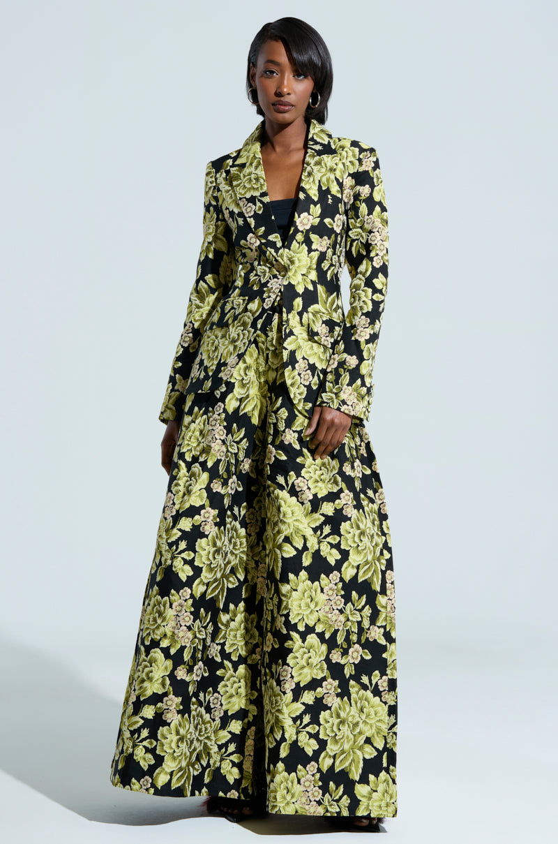 BUY MYSELF FLOWERS BROCADE BLAZER