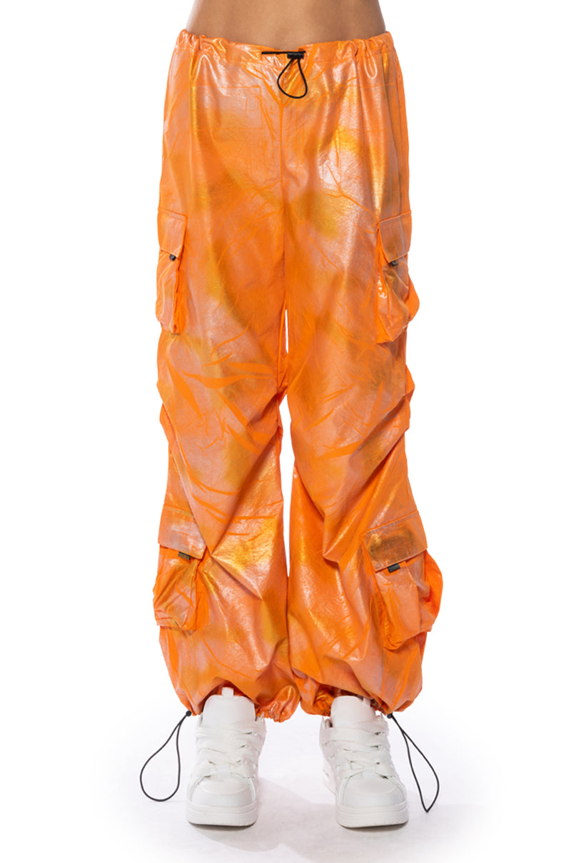 BRIGHT BRIGHT GILDED PARACHUTE PANTS