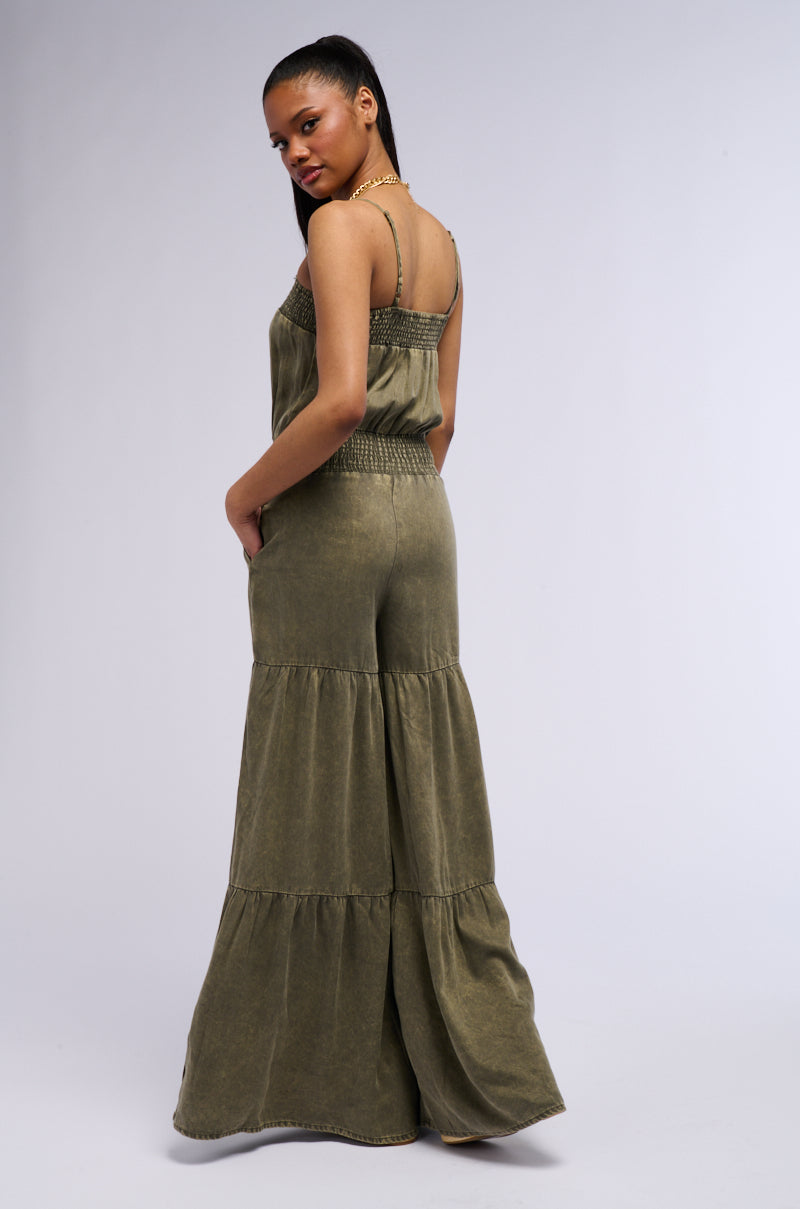 AMIRI WASHED WIDE LEG JUMPSUIT