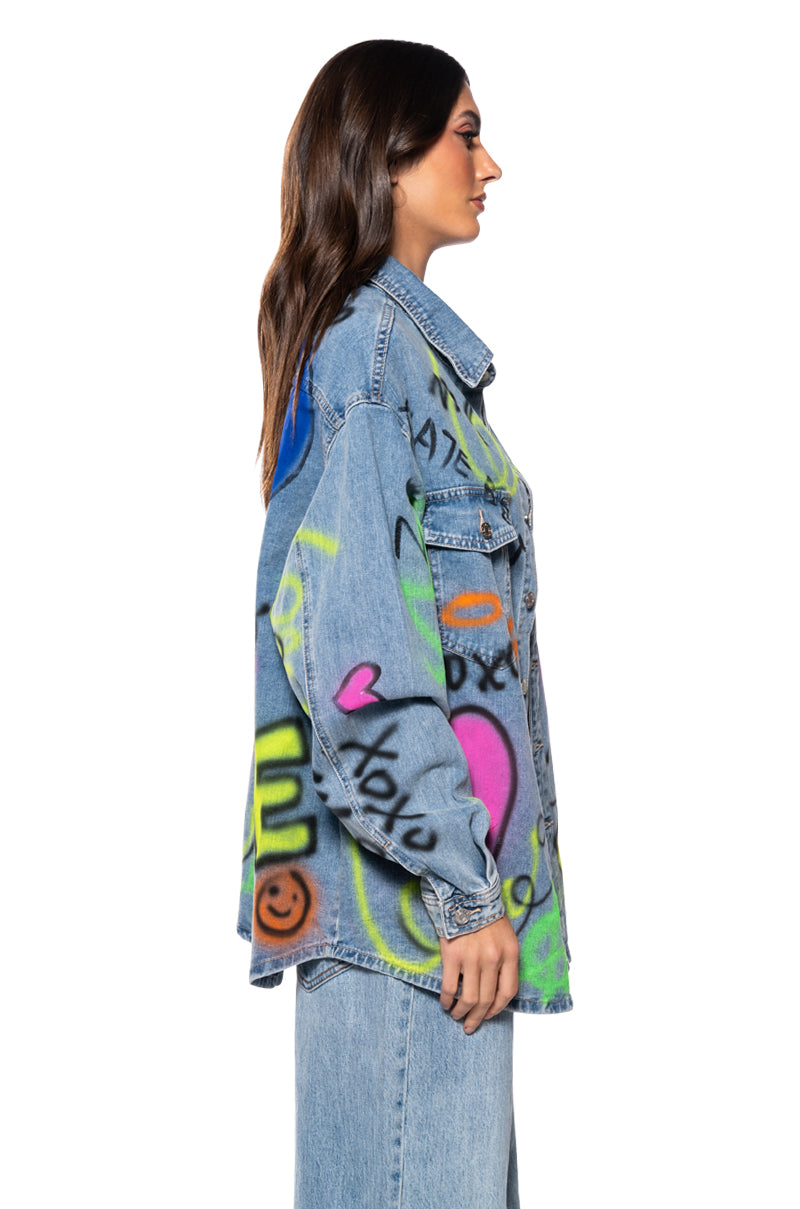 HEAVY HITTER OVERSIZED DENIM JACKET