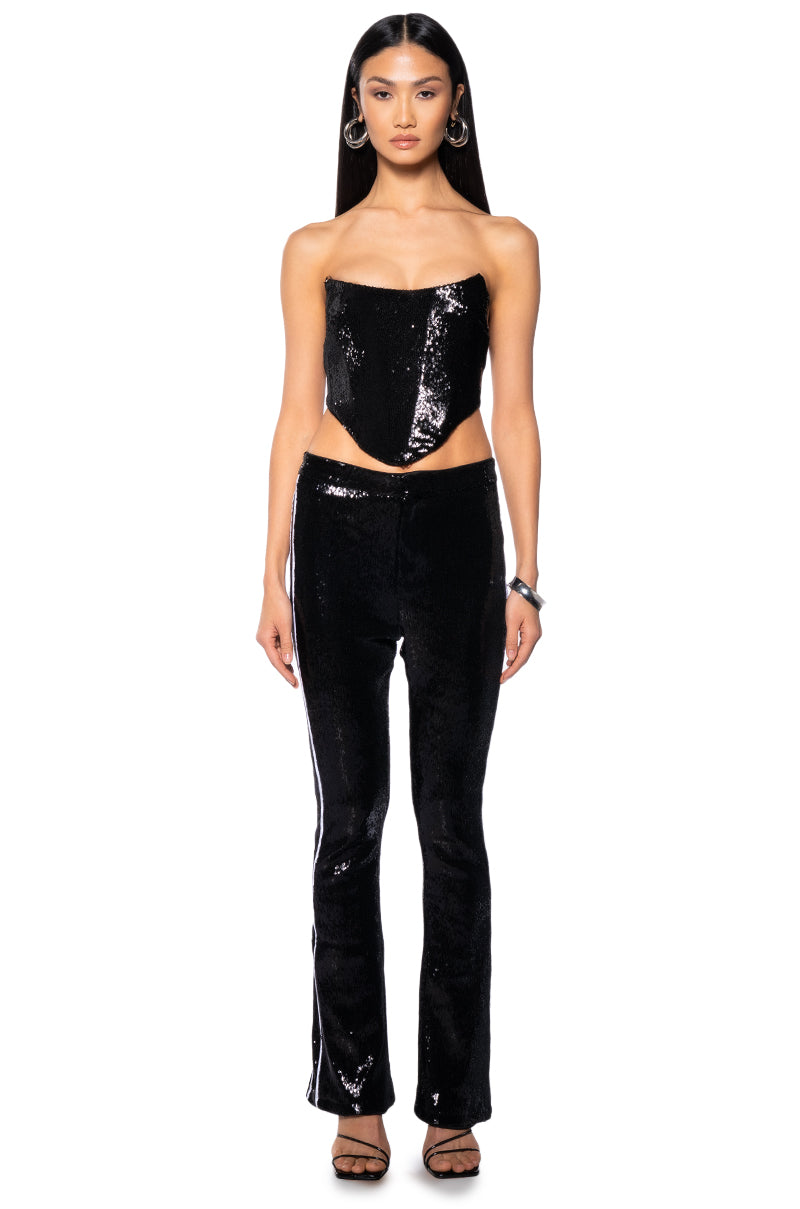 GET DOWN ON IT SEQUIN CORSET TOP