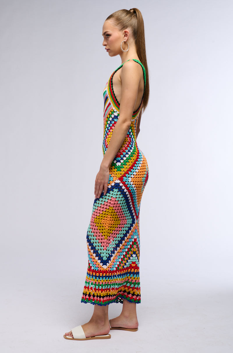 ON VACAY CROCHET MAXI DRESS