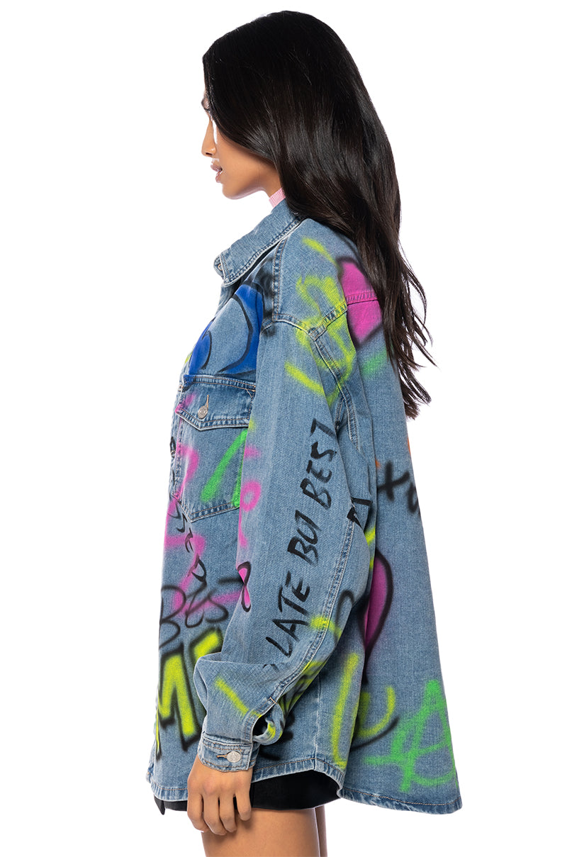 HEAVY HITTER OVERSIZED DENIM JACKET