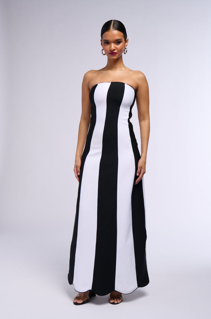 RING LEADER STRIPED MAXI DRESS