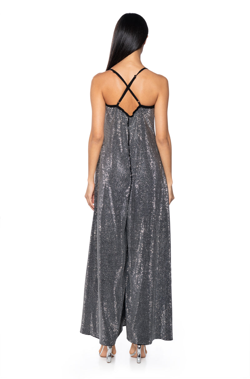 LETS CELEBRATE RHINESTONE JUMPSUIT