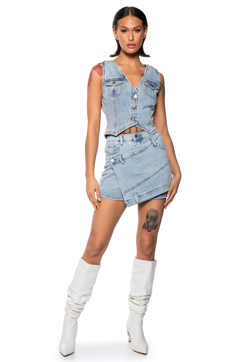 SABZ FITTED DENIM VEST