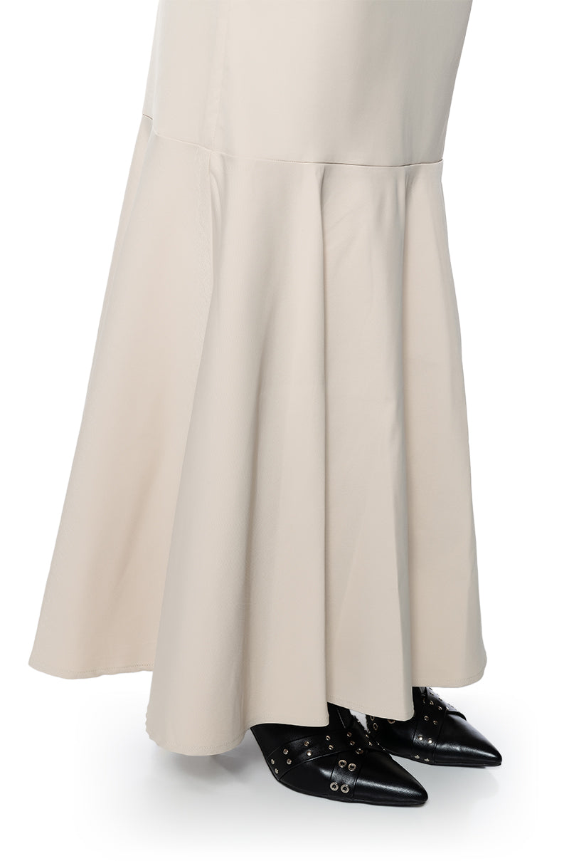 LINDEN FITTED TRUMPET MAXI SKIRT