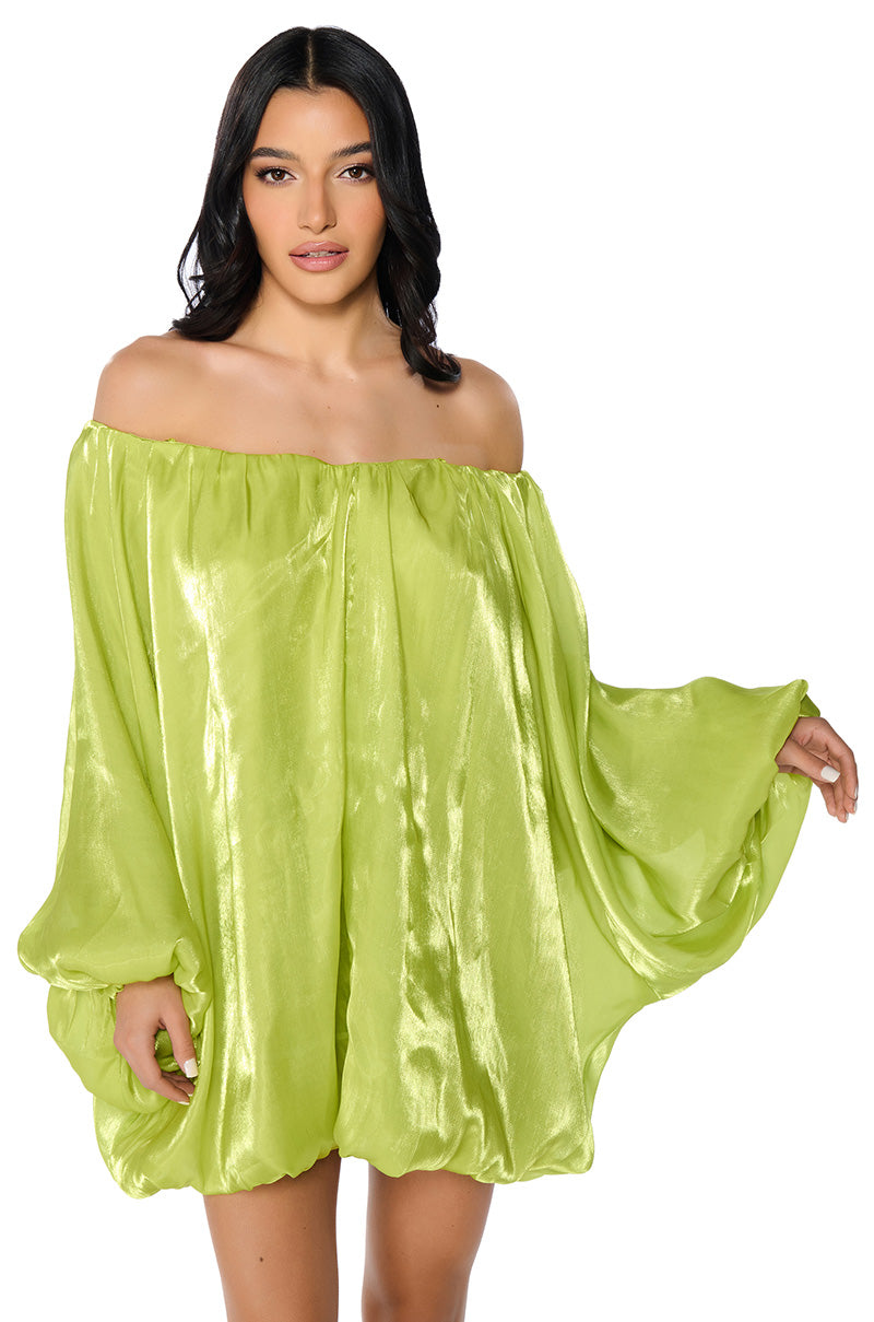 RENEE OVERSIZED SATIN MINI DRESS