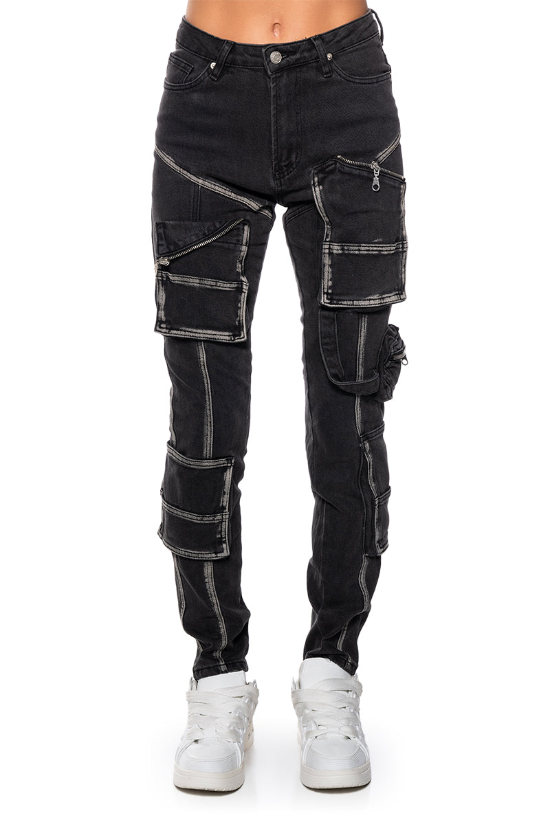 GEAR UP SKINNY CARGO JEANS