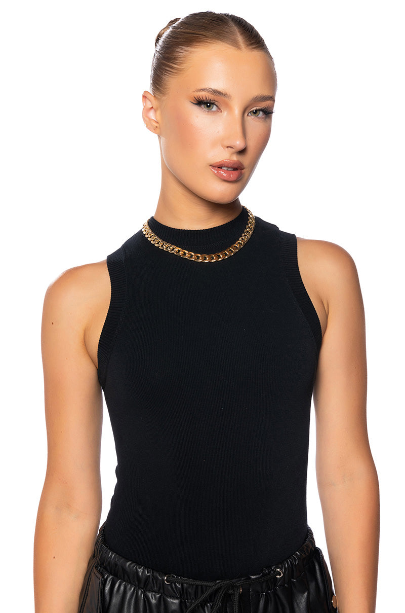 BACK TO THE BASICS HIGH NECK BODYSUIT