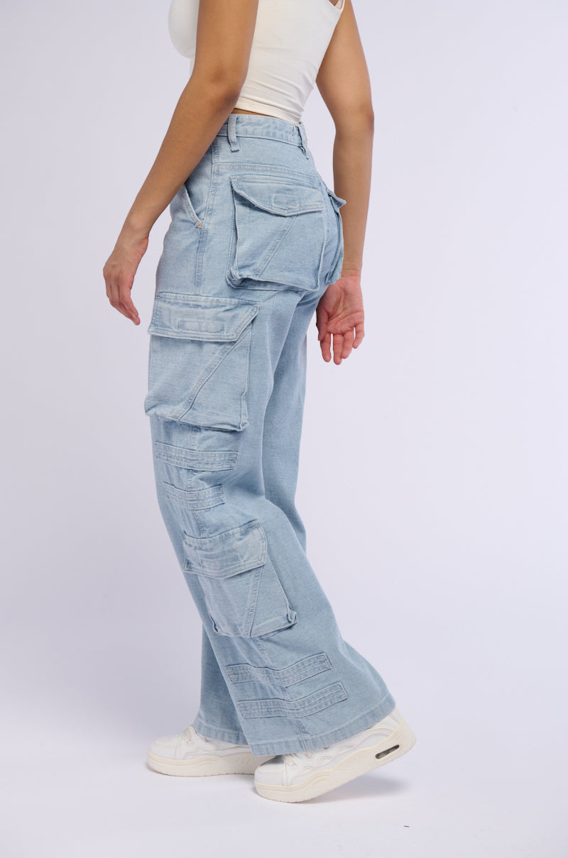 ELEVATION WIDE LEG CARGO JEANS