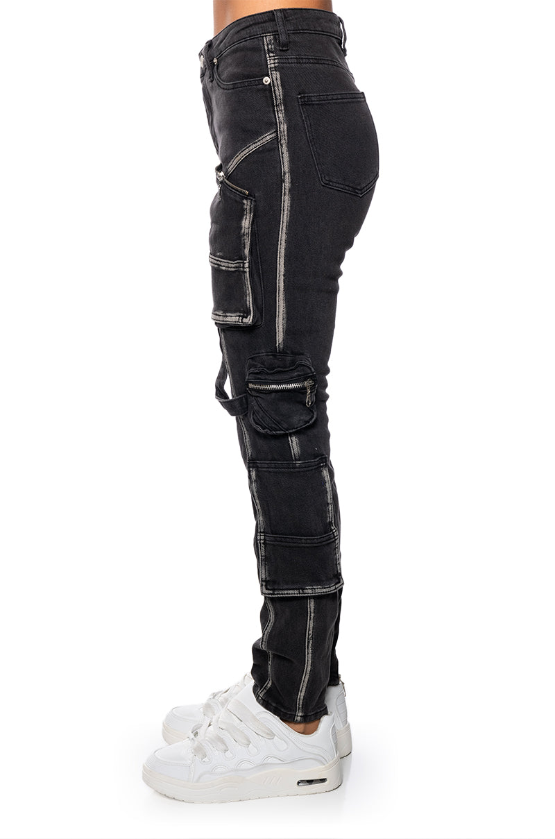 GEAR UP SKINNY CARGO JEANS