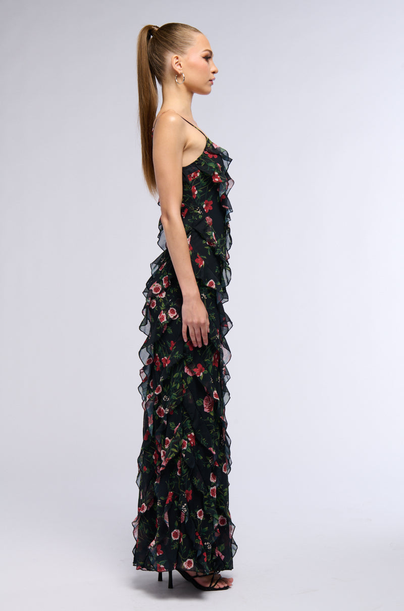 ALWAYS THE BRIDESMAID PRINTED MAXI DRESS