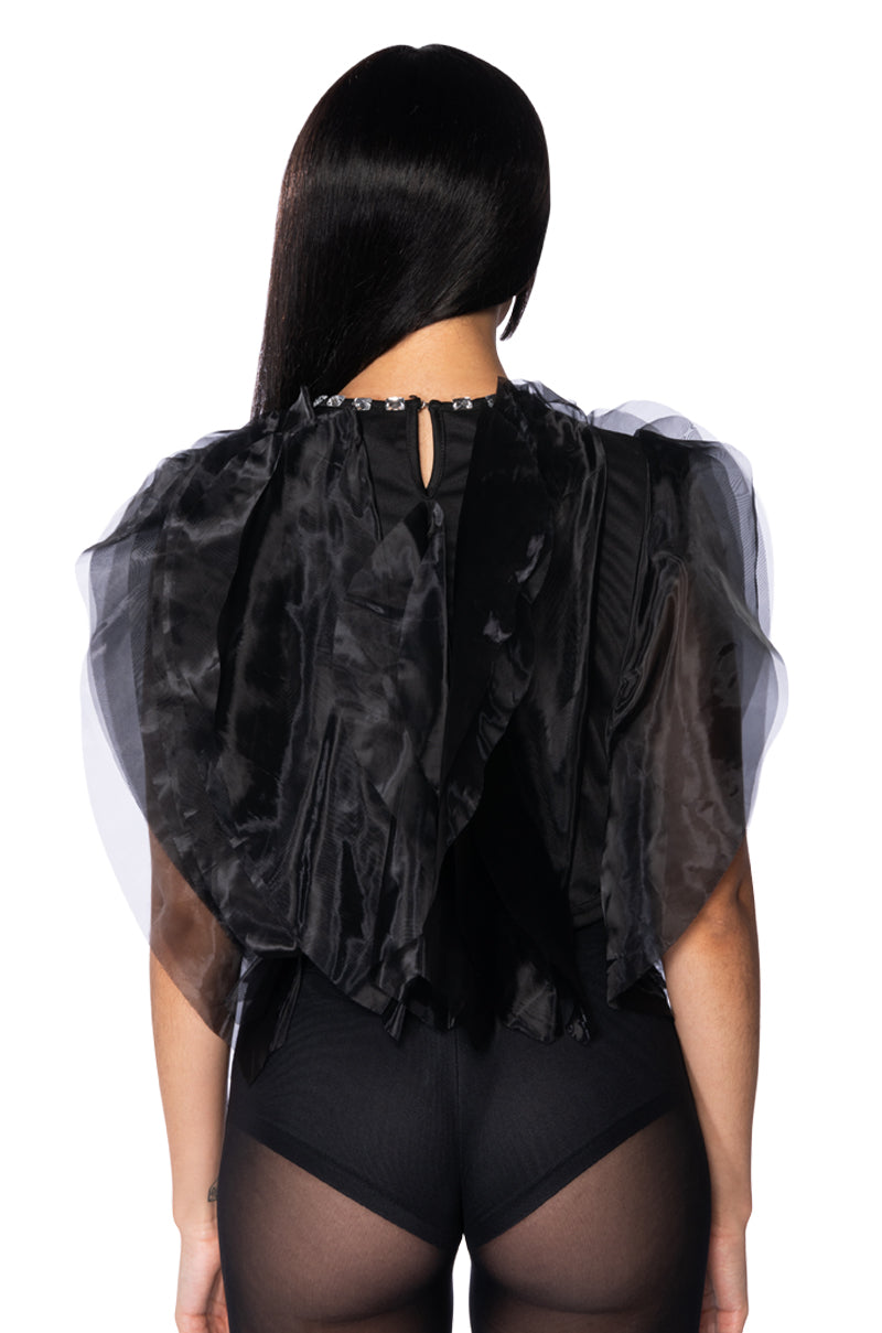 SEARCHING FOR YOU LAYERED ORGANZA BLOUSE