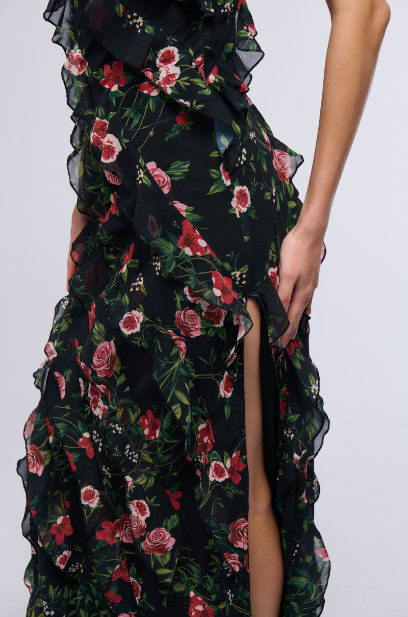 ALWAYS THE BRIDESMAID PRINTED MAXI DRESS