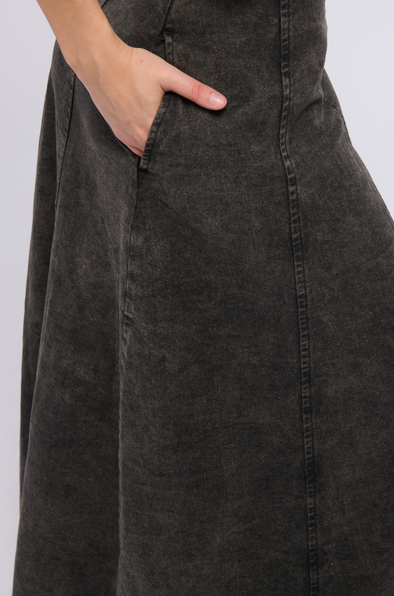 COME TO ME DENIM MAXI SKIRT