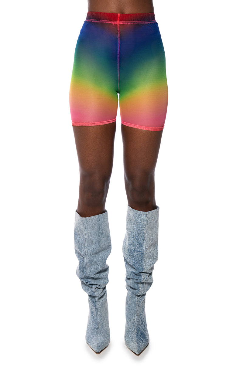 PRIDE EFFECT MESH BIKER SHORT