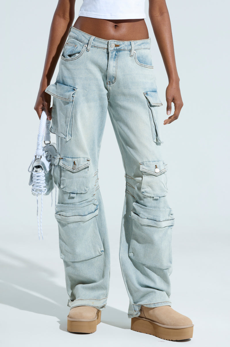 CALI COMFIEST DENIM CARGOS