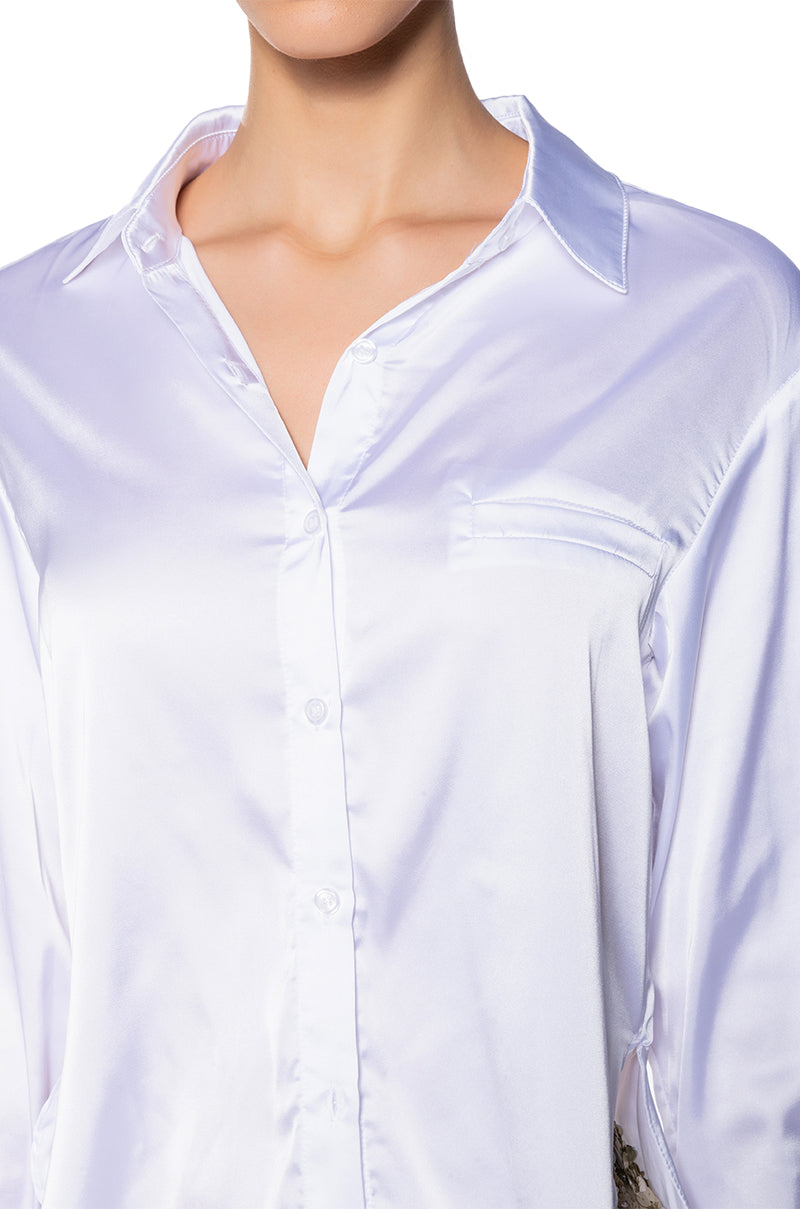 SILKY SMOOTH BUTTON DOWN BLOUSE