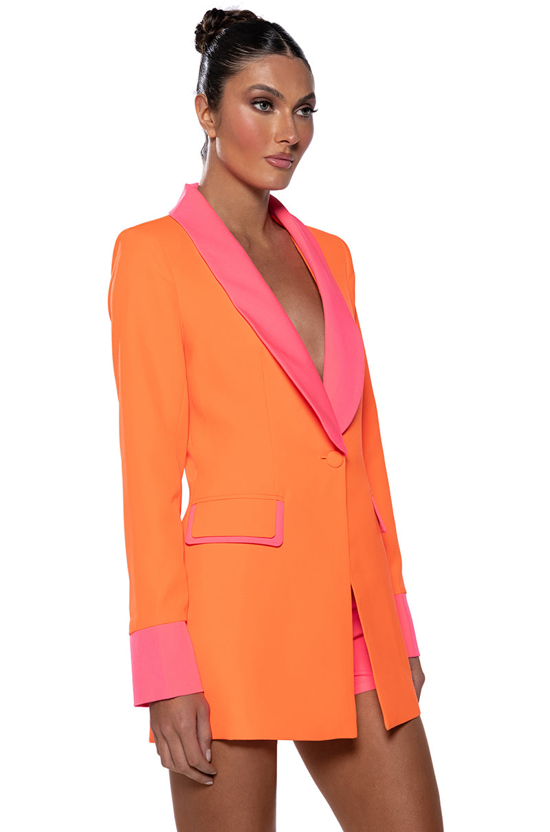 SUNSETS IN MIAMI NEON FITTED BLAZER