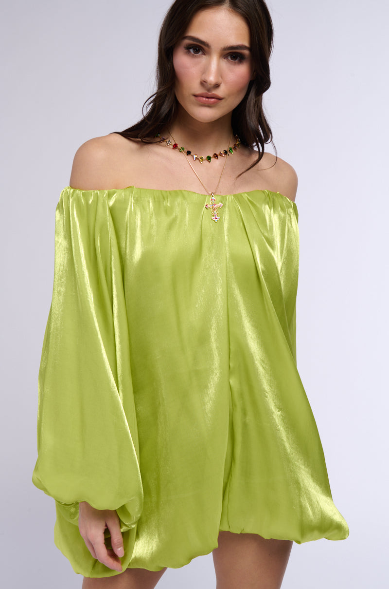 RENEE OVERSIZED SATIN MINI DRESS