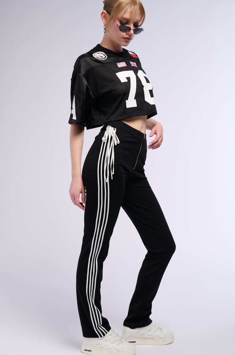 MALIA SIDE STRIPE STRAIGHT LEG PANT