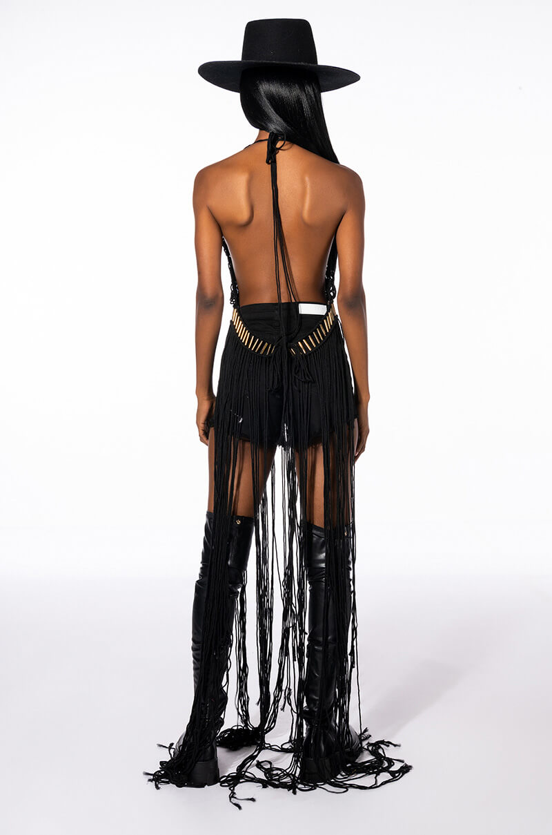 MARLEY ULTRA LONG FRINGE BLOUSE