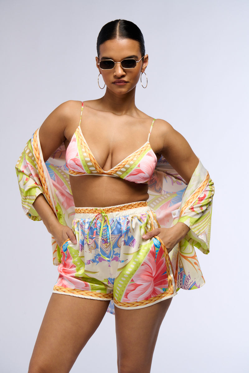 BAHAMA MAMA PRINTED PULL UP SHORT