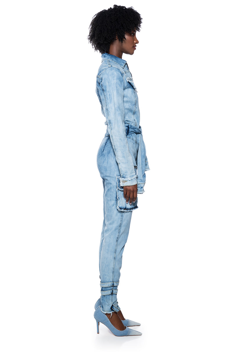 STARTING NEW DENIM JUMPSUIT