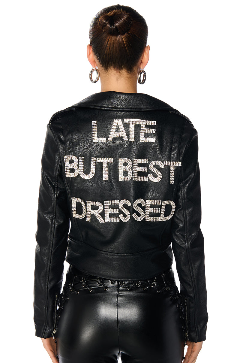 BEST DRESSED BLING MOTO JACKET