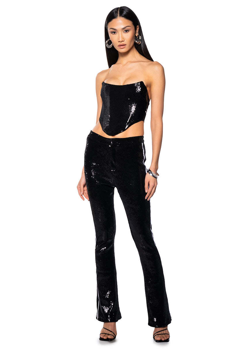 GET DOWN ON IT SEQUIN CORSET TOP