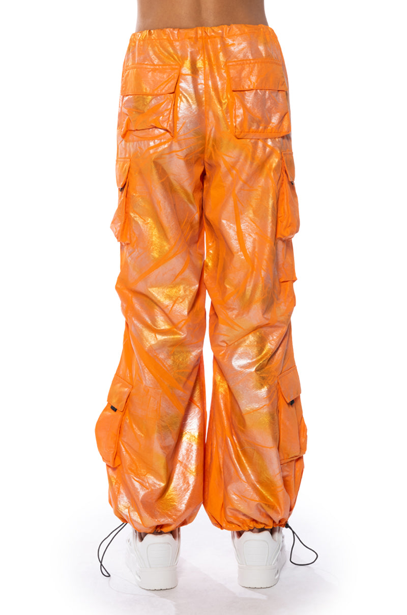 BRIGHT BRIGHT GILDED PARACHUTE PANTS