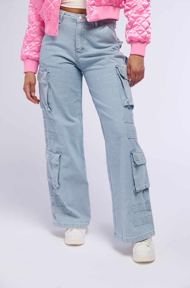 ELEVATION WIDE LEG CARGO JEANS