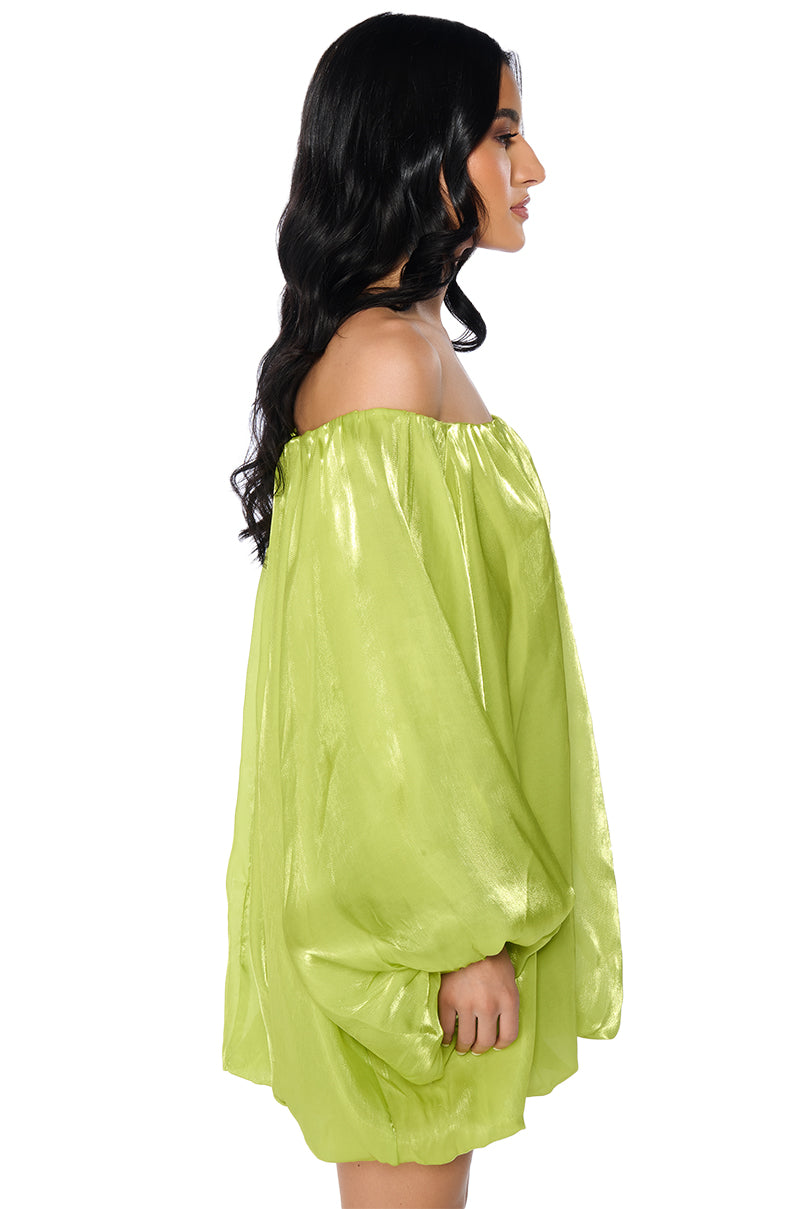 RENEE OVERSIZED SATIN MINI DRESS