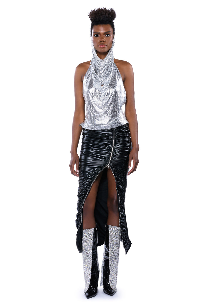 IN MY MIND HOODED CHAINMAIL TOP