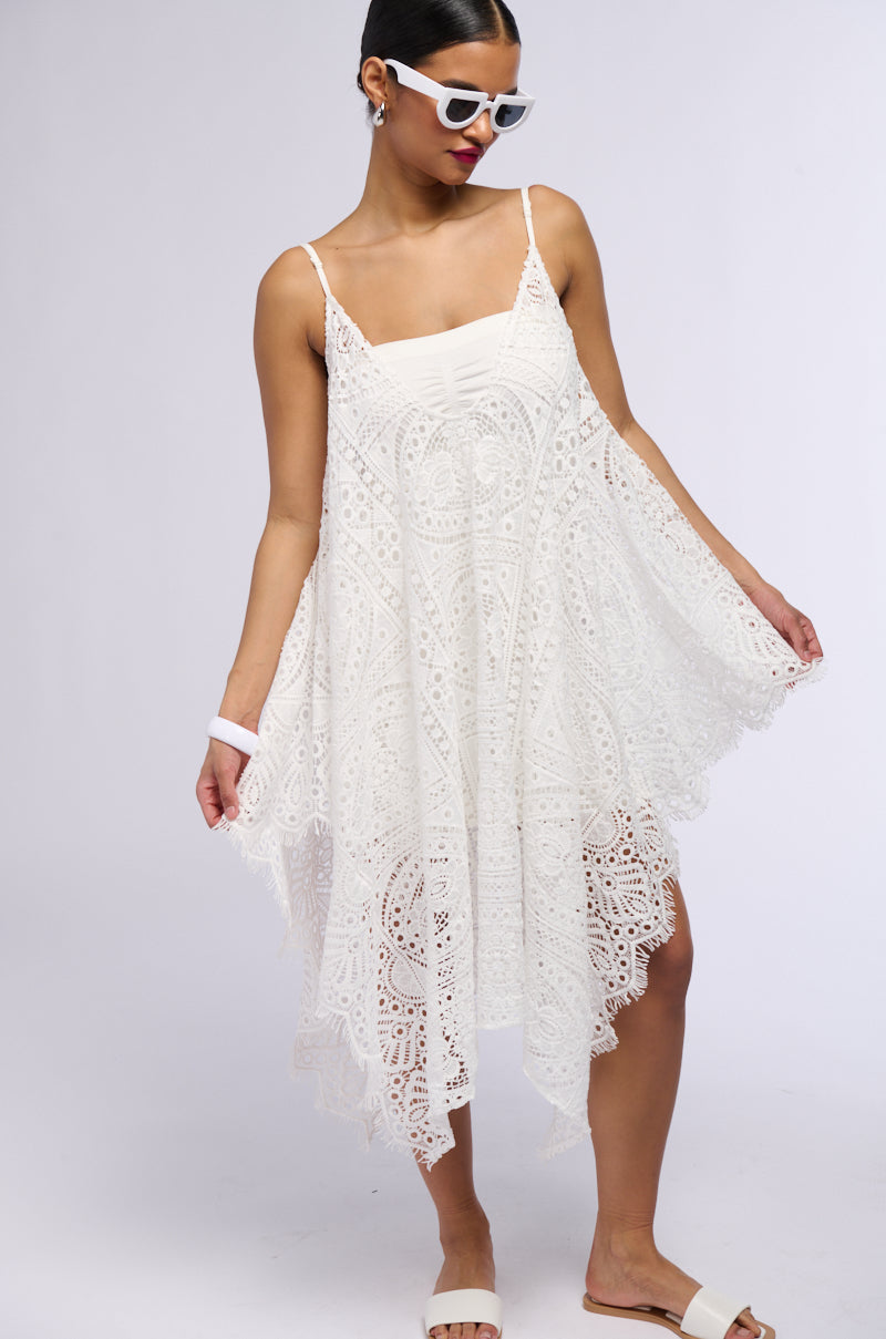 LETS GO TO THE BEACH LACE COVER UP