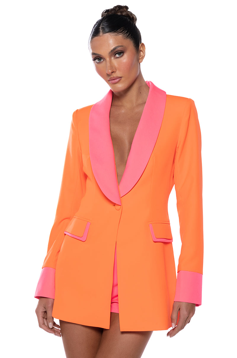 SUNSETS IN MIAMI NEON FITTED BLAZER