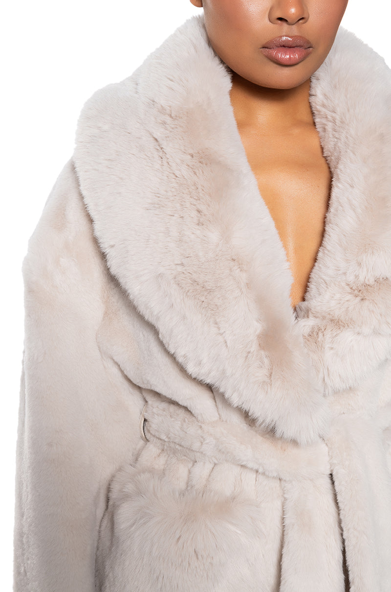 HUG TIGHT FAUX FUR JACKET