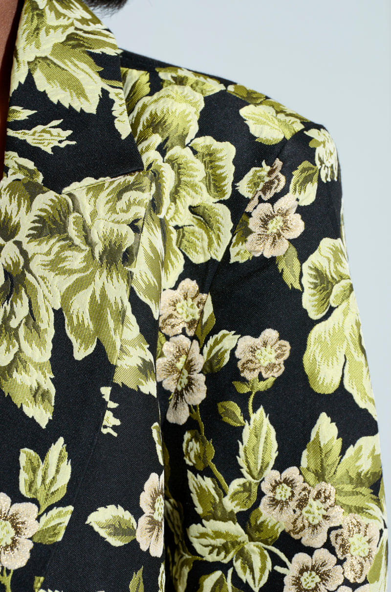 BUY MYSELF FLOWERS BROCADE BLAZER