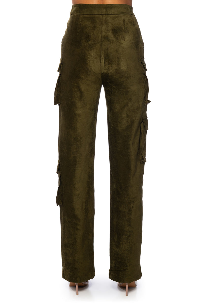 SMITH AND MILLS ENGAGED FAUX SUEDE PANT