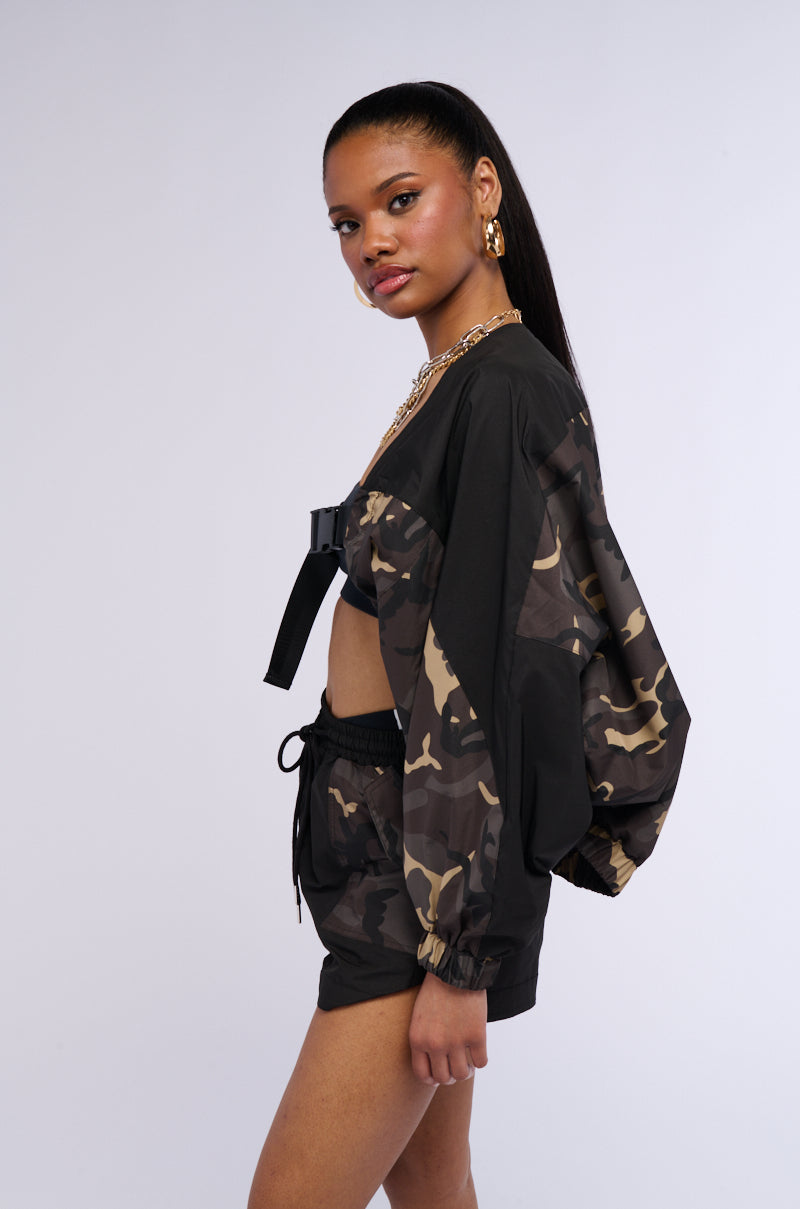 BAD HABITS CAMO BOMBER BOLERO