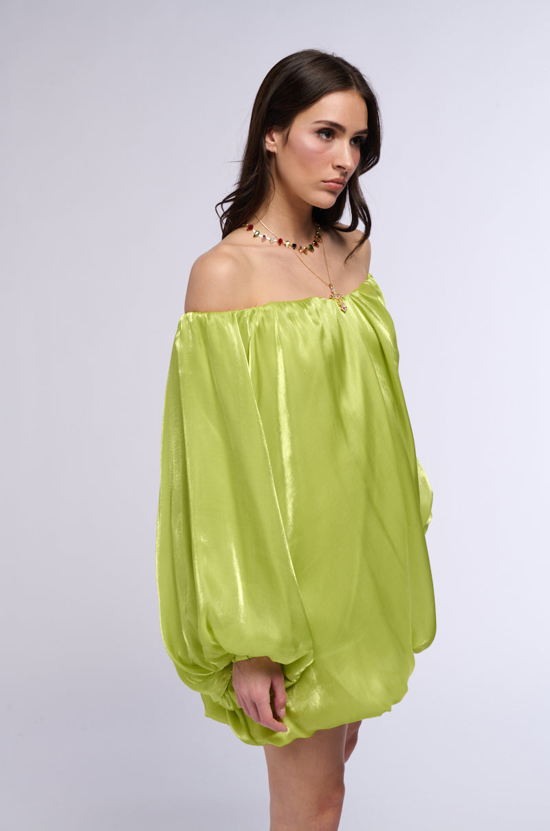 RENEE OVERSIZED SATIN MINI DRESS